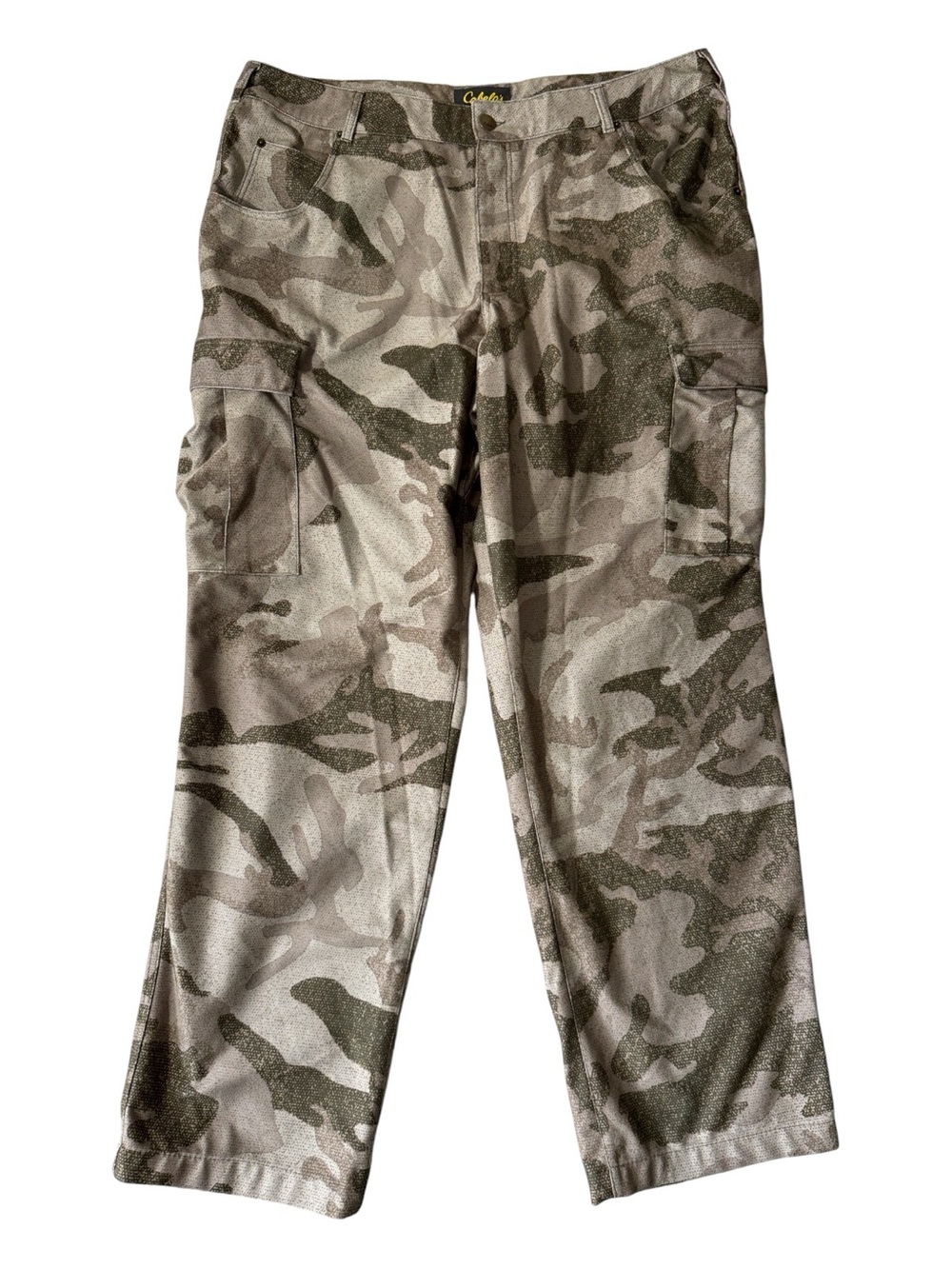 Cabela’s mens 40x33 green tan camouflage microtex classic outdoor cargo pants